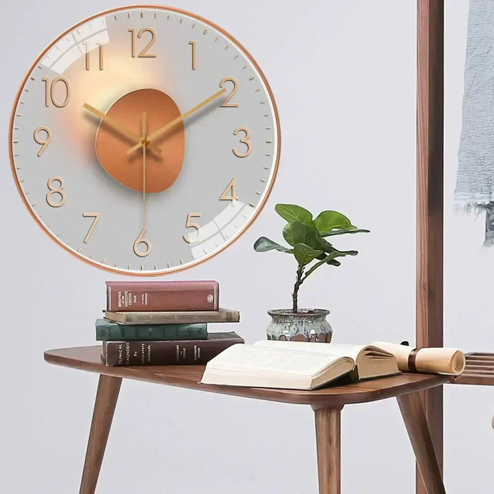 QuietAura Clock - Wall Clock - Classic Style - Silent Timekeeping