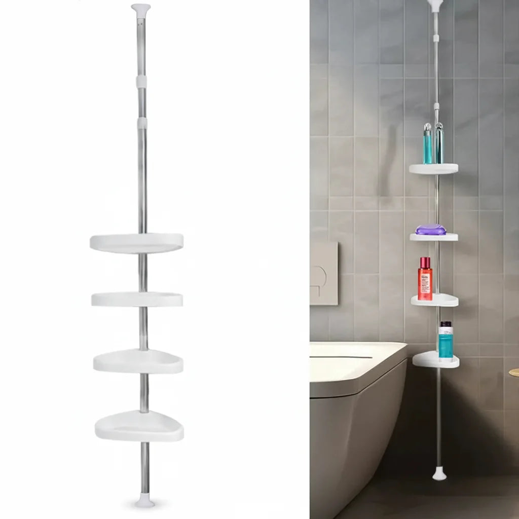 Sierra Corner Shower Caddy - Adjustable Tension Pole, Multi-Tier Storage 2