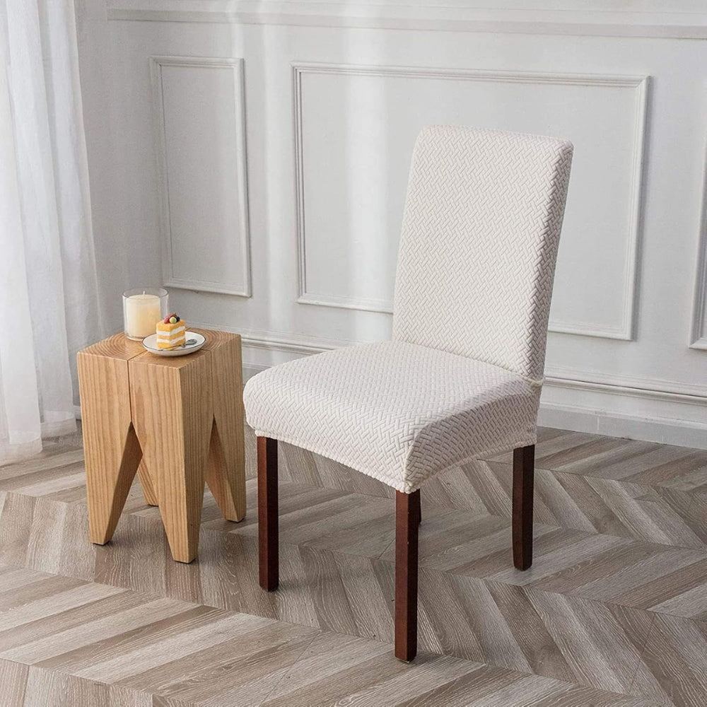 Sierra Dining Chair Cover - High Elasticity Jacquard Velvet, Machine Washable 11
