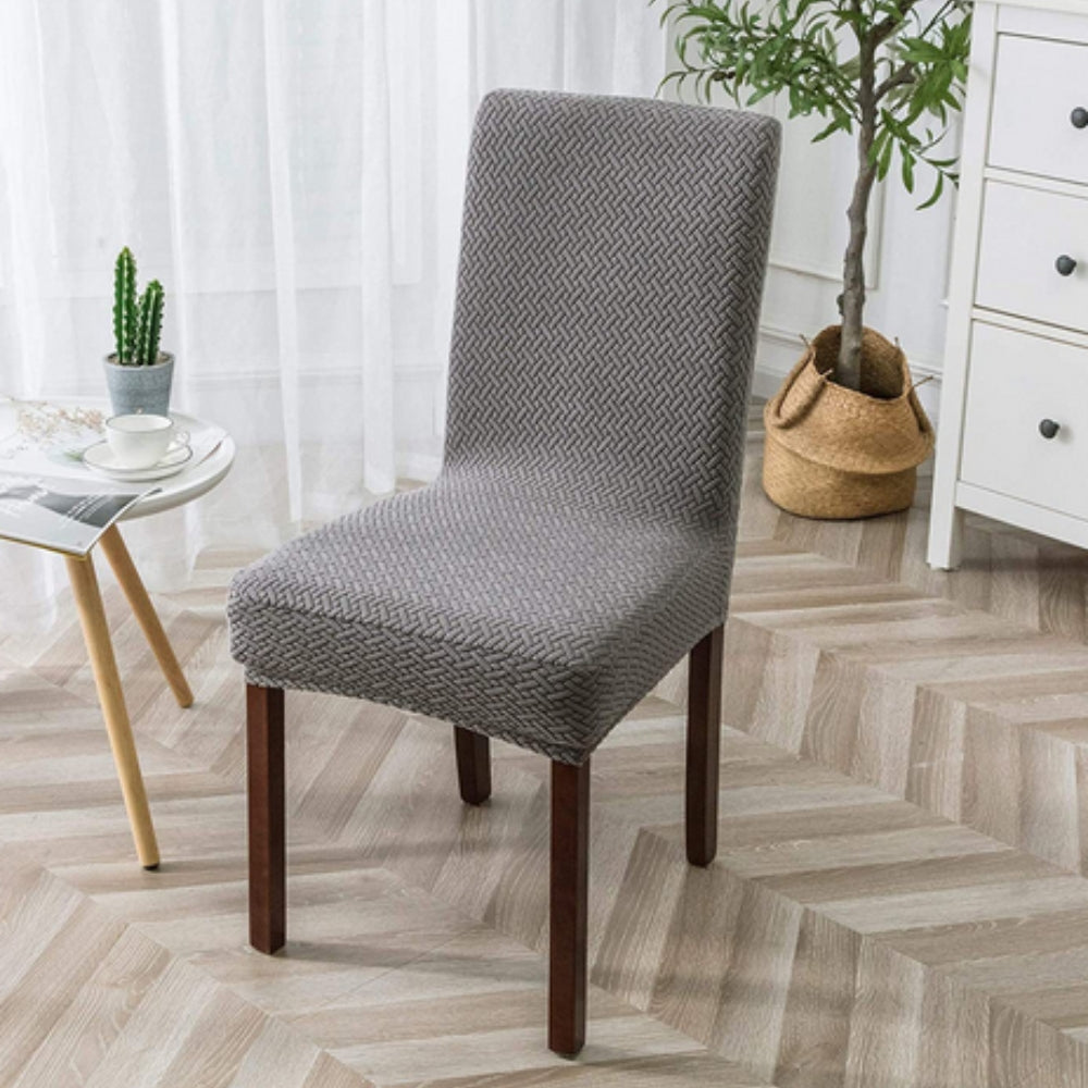 Sierra Dining Chair Cover - High Elasticity Jacquard Velvet, Machine Washable 12