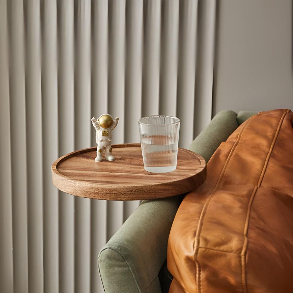 Sofara Armrest Tray Table - Solid Wood, Adjustable Design 5