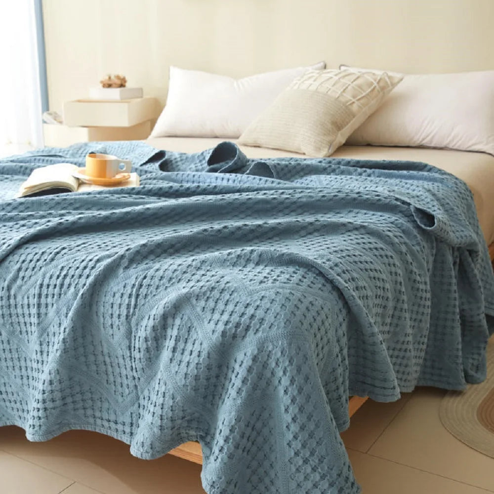 Soft Cotton Muslin Throw Blanket - Lightweight, Scandinavian Style, Multiple Colors & Sizes 10
