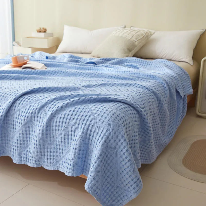 Soft Cotton Muslin Throw Blanket - Lightweight, Scandinavian Style, Multiple Colors & Sizes 11