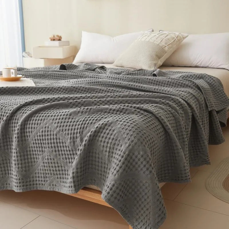 Soft Cotton Muslin Throw Blanket - Lightweight, Scandinavian Style, Multiple Colors & Sizes 2