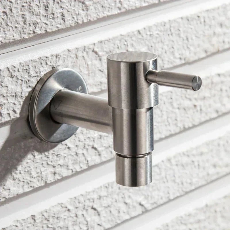 Stainless Steel Wall Mount Faucet - G1/2 Connection with Flexible Hose for Kitchen, Bathroom, Garden, and Balcony 2