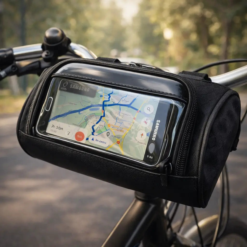Tourix Handlebar Bag - Nylon with Touchscreen Phone Compartment 1