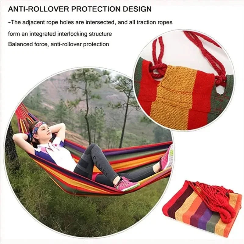 RelaxNest Hammock – Portable Canvas Hanging Chair – Indoor Outdoor Comfort
