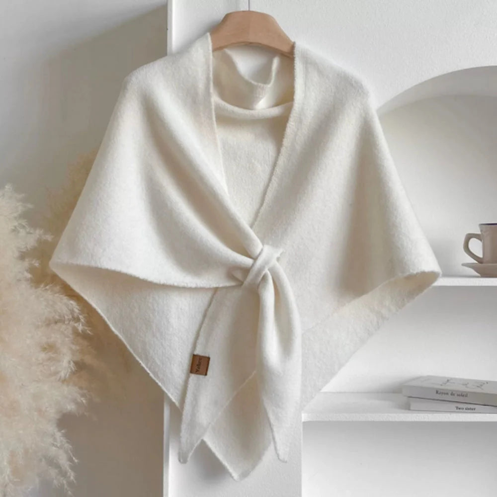 Triluna Shawl Cape - Soft Knitted Microfiber, Lightweight Triangle Design 3