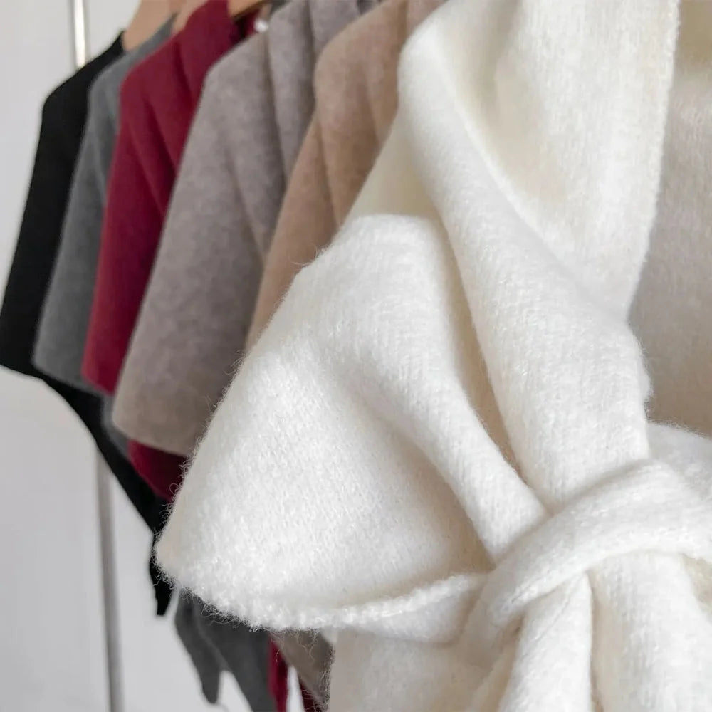Triluna Shawl Cape - Soft Knitted Microfiber, Lightweight Triangle Design 4