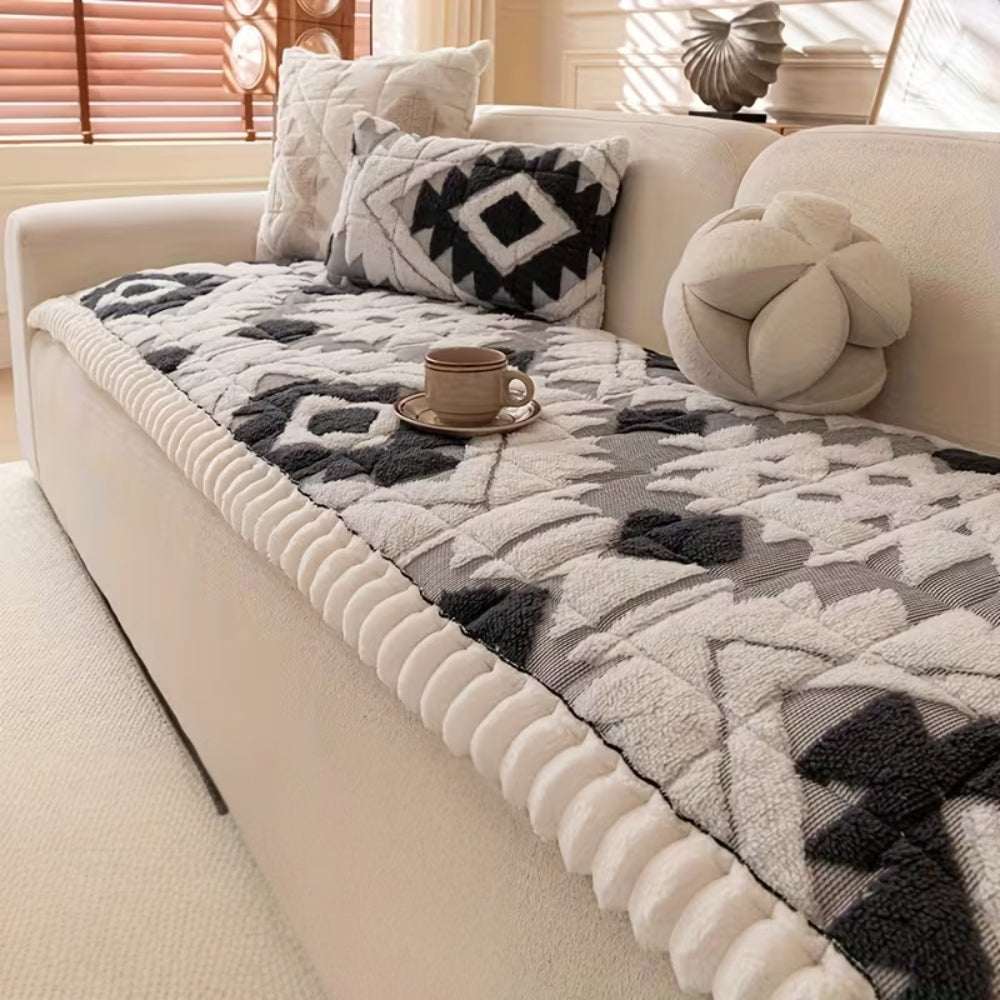 Tundra Couch Cover - Thick Quilted Plush, Pet-Friendly Protection 2
