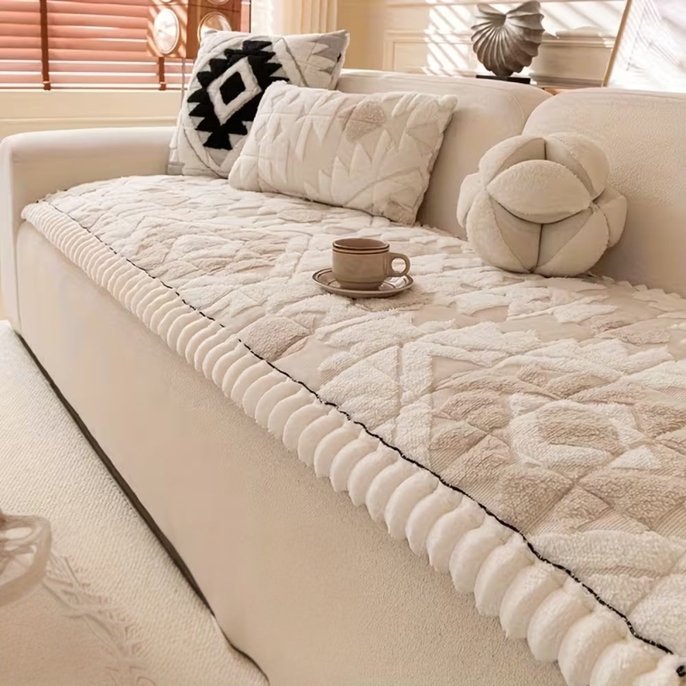 Tundra Couch Cover - Thick Quilted Plush, Pet-Friendly Protection 4