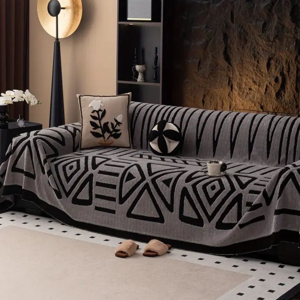 Urban Maze Sofa Cover - Premium Microfiber, Pet-Friendly Design 2