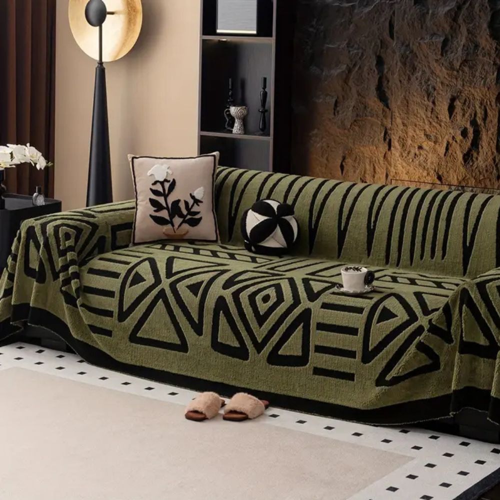 Urban Maze Sofa Cover - Premium Microfiber, Pet-Friendly Design 3