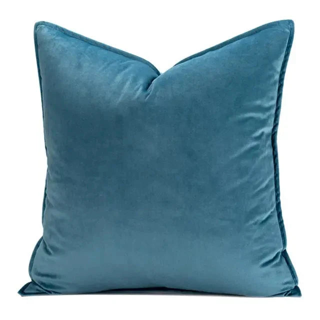 Velvet Cushion Cover with Flannel Edge - Soft Luxe Fabric, European Design, Multiple Sizes for Couch & Sofa 8
