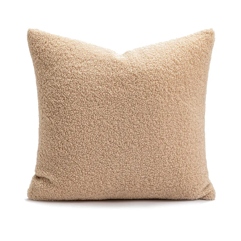 Velvet Decorative Cushion - Red White Candy Cane Pattern, Festive Throw Pillow for Couch & Living Room 0