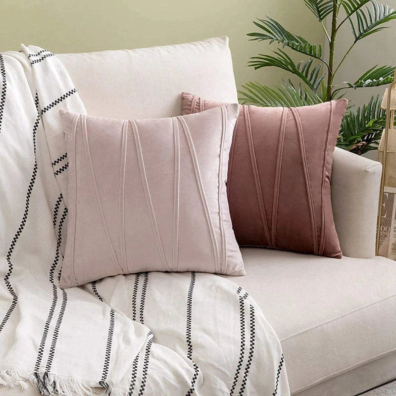 Velvet Decorative Pillow Covers - Luxury Polyester, Elegant Design, Multiple Sizes, 12 Colors 1