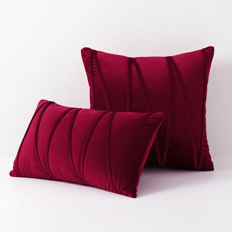 Velvet Decorative Pillow Covers - Luxury Polyester, Elegant Design, Multiple Sizes, 12 Colors 11