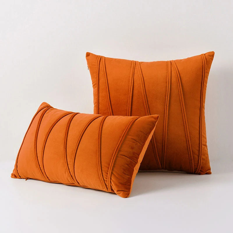 Velvet Decorative Pillow Covers - Luxury Polyester, Elegant Design, Multiple Sizes, 12 Colors 7