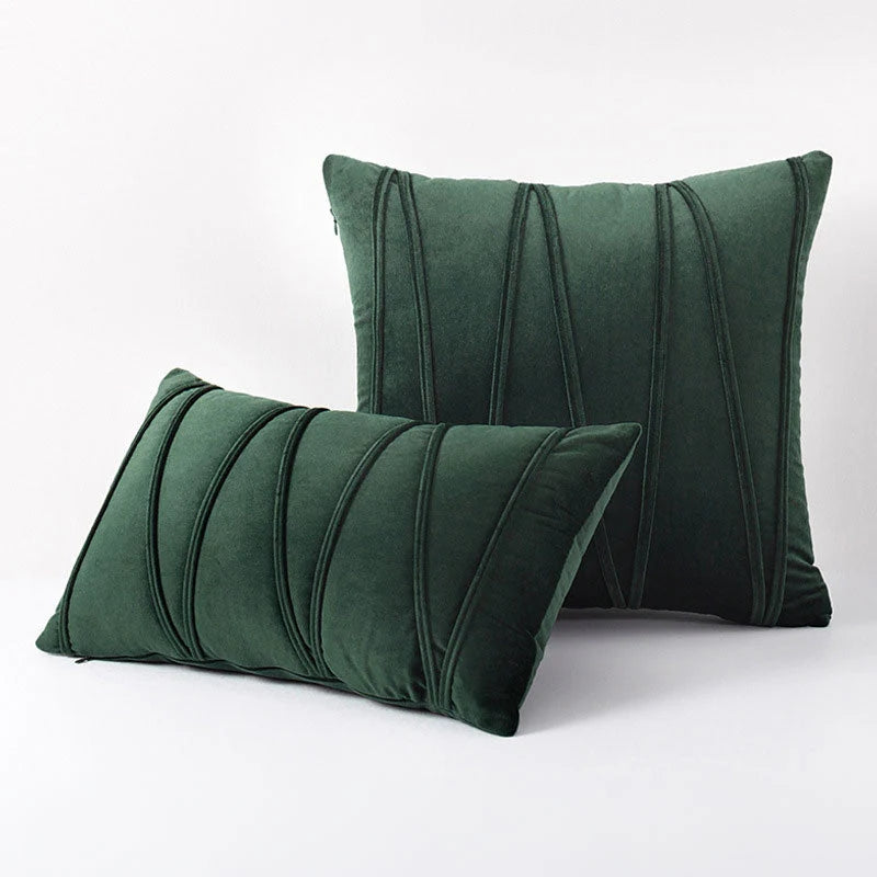Velvet Decorative Pillow Covers - Luxury Polyester, Elegant Design, Multiple Sizes, 12 Colors 9