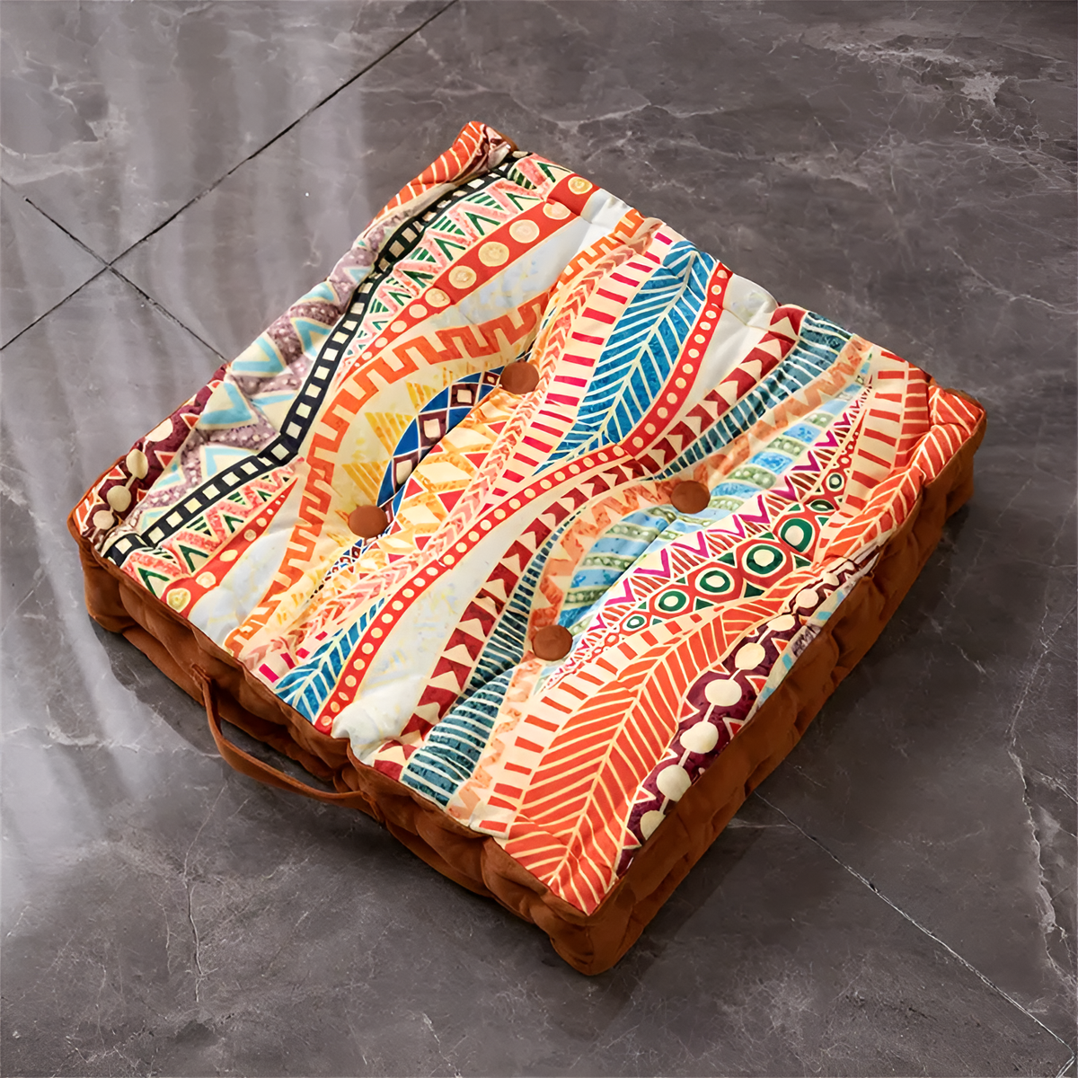 Vinta Floor Cushion - Plush Velvet Tufted Design, Cozy Seating 5