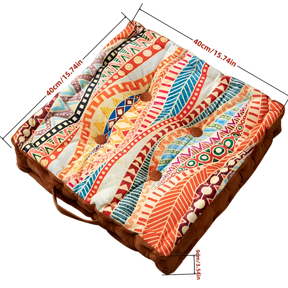 Vinta Floor Cushion - Plush Velvet Tufted Design, Cozy Seating 7
