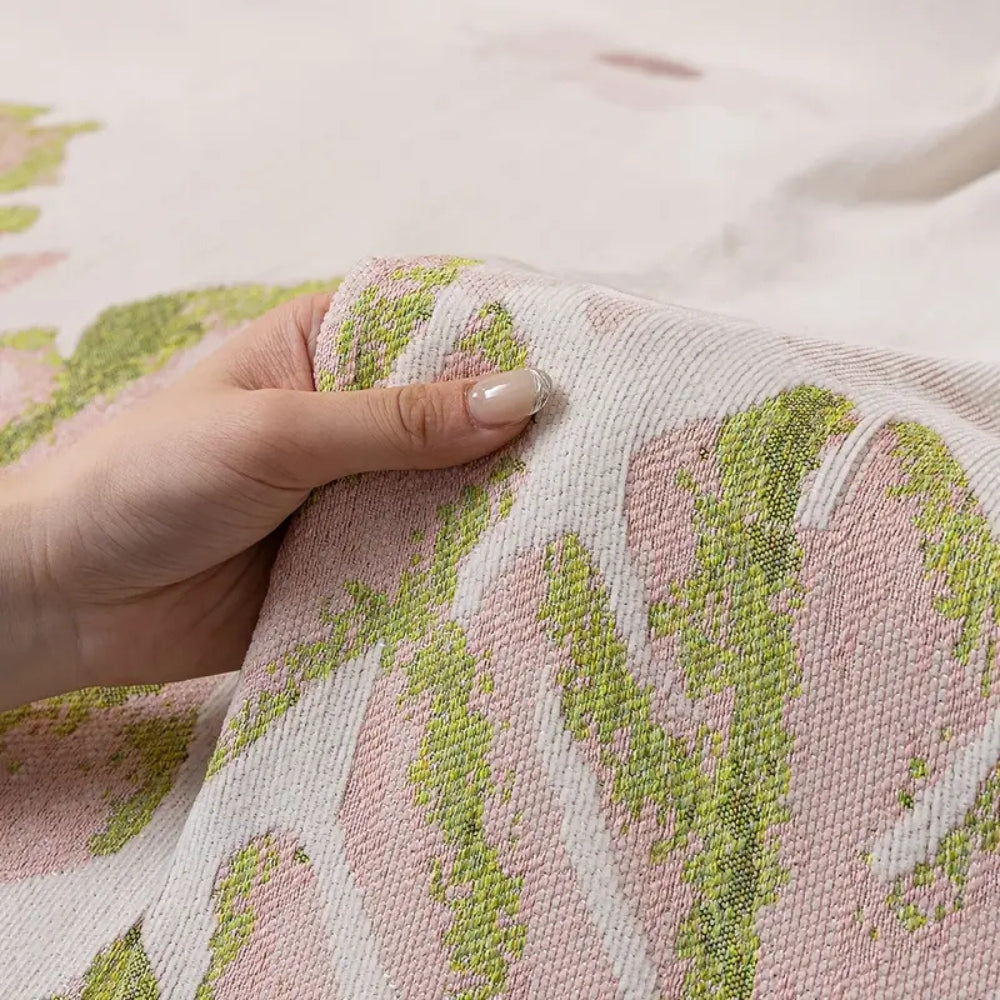 Vivid Chenille Sofa Cover - Leaf Pattern, Soft & Durable, Pet-Friendly 9