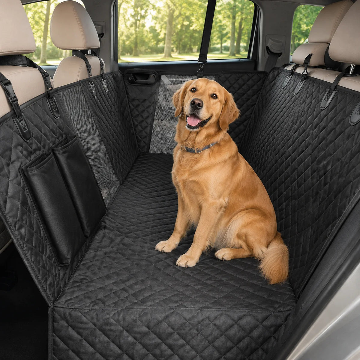 Wexler Dog Car Seat Cover - Waterproof Adjustable Protector, Non-Slip 0