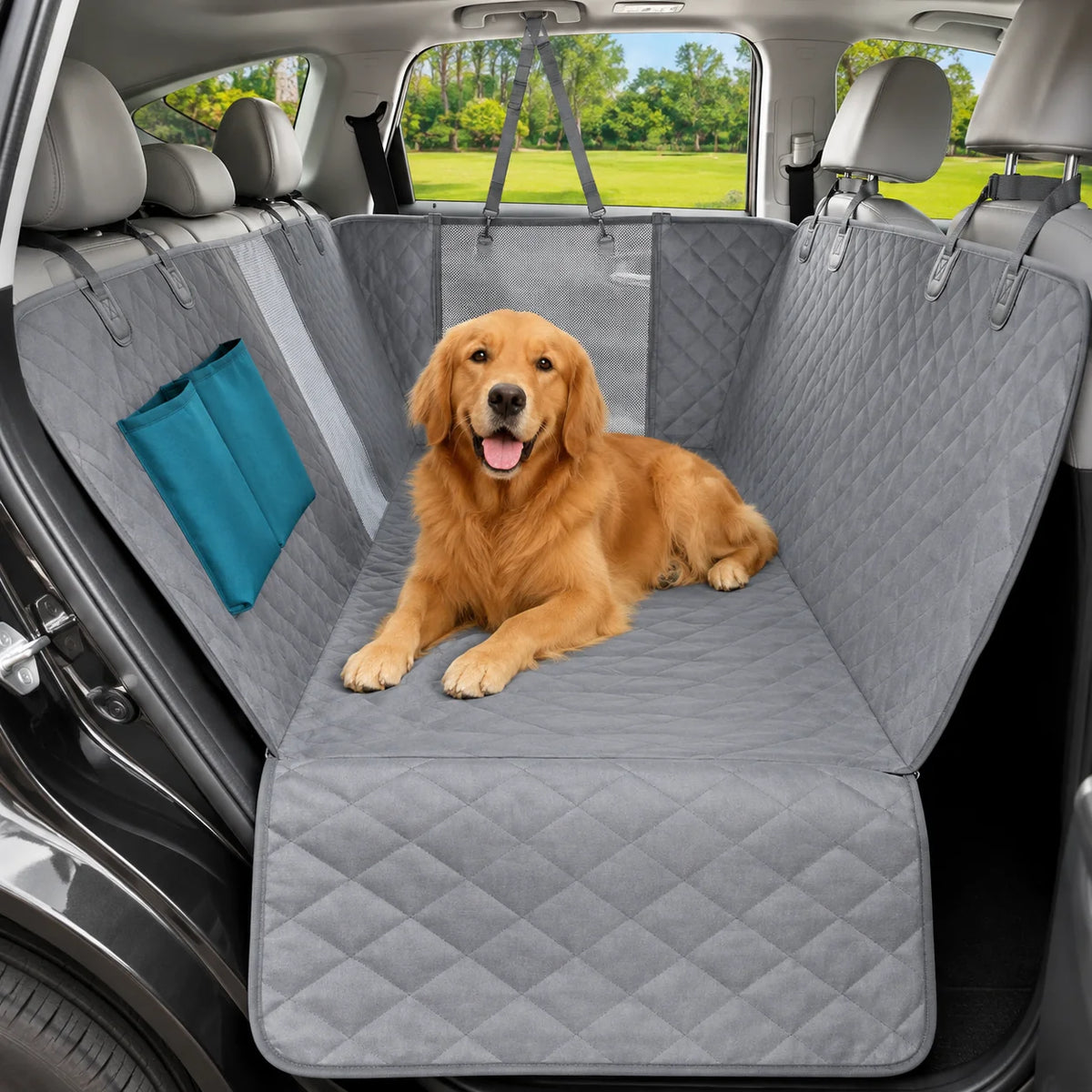Wexler Dog Car Seat Cover - Waterproof Adjustable Protector, Non-Slip 1