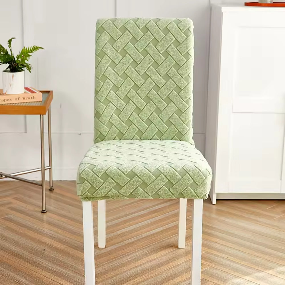 Woven Guard Dining Chair Covers - Stretchable Jacquard, Easy Care 0