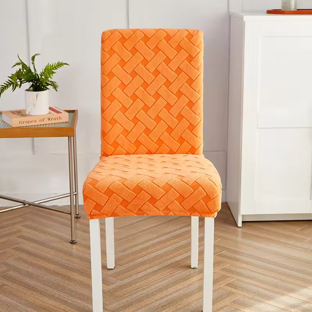 Woven Guard Dining Chair Covers - Stretchable Jacquard, Easy Care 3
