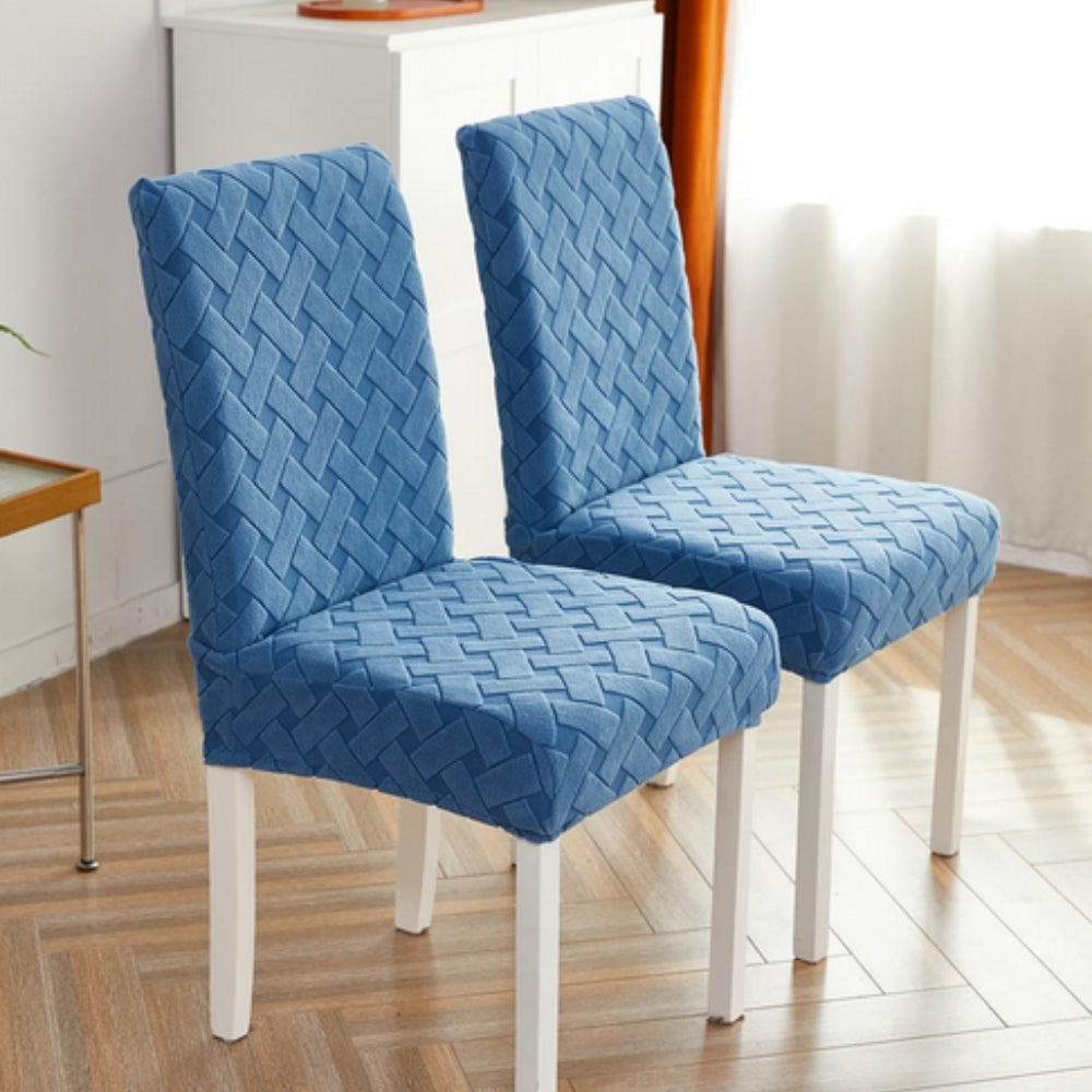 Woven Guard Dining Chair Covers - Stretchable Jacquard, Easy Care 4