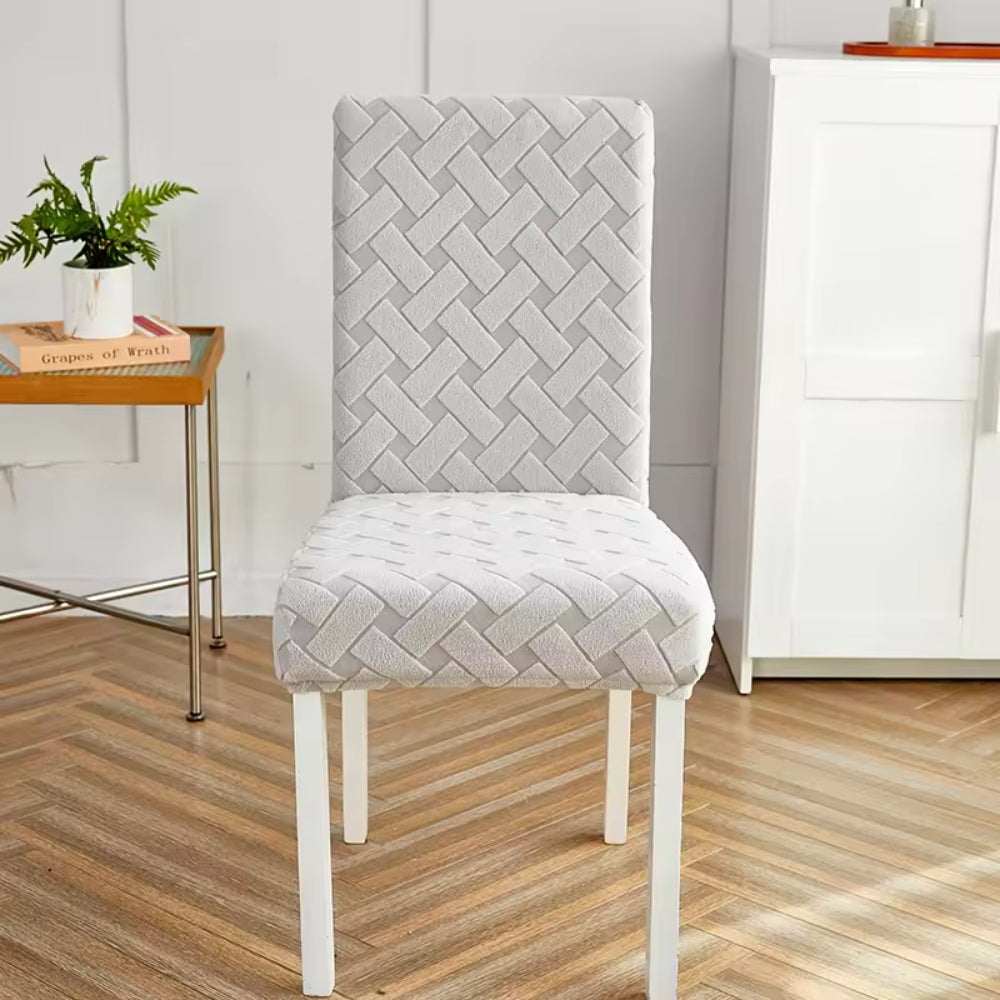 Woven Guard Dining Chair Covers - Stretchable Jacquard, Easy Care 8