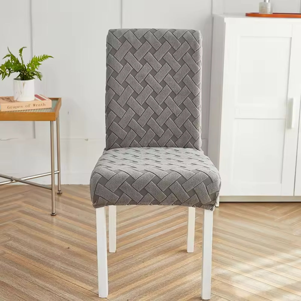 Woven Guard Dining Chair Covers - Stretchable Jacquard, Easy Care 9