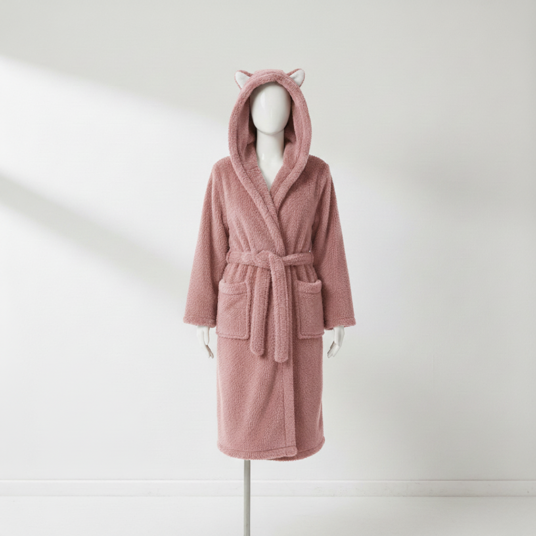 Wynora Women's Robe - Plush Polyester Fleece, Hooded Long Cozy Fit 0