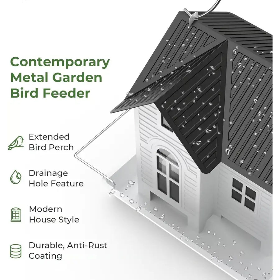GlowNest Feeder - Solar Bird Feeder - Garden Style - LED Lighting