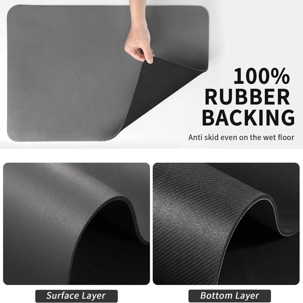 AquaMat – Quick-Dry Absorbent Kitchen Mat – Hygienic, Space-Saving Stylish